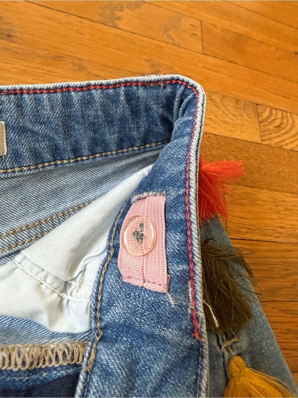 EUC Mini Boden Tassel Denim Shorts